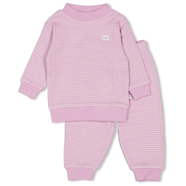 Feetje pyjama wafel lila