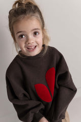 Jenest Pippa sweater dark brown melange