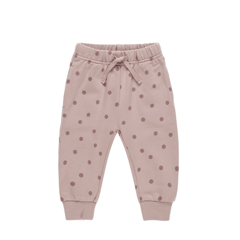 Quincy Mae relaxed fleece sweatpants polka dots