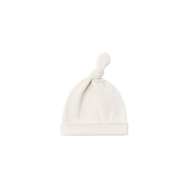 Quincy Mae knotted baby hat ivory