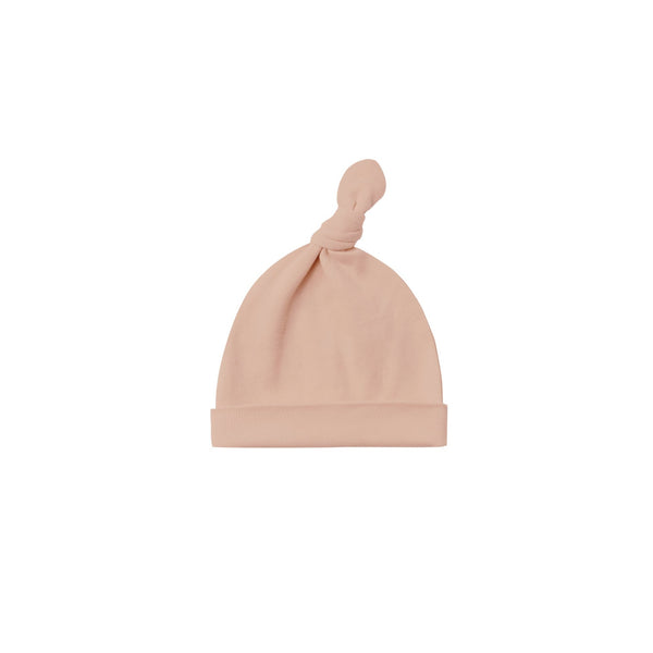 Quincy Mae knotted baby hat blush