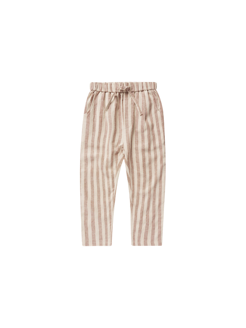 Rylee + Cru ethan trouser clay stripe