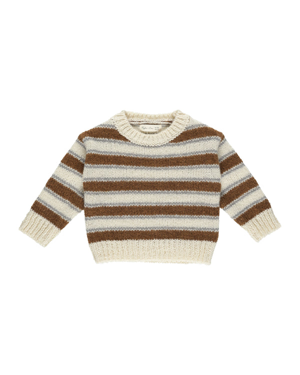 Rylee + Cru Boxy Aspen Sweater Saddle Stripe