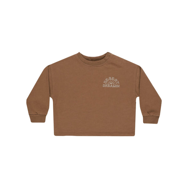 Rylee + Cru Relaxed Long Sleeve Tee Saddle