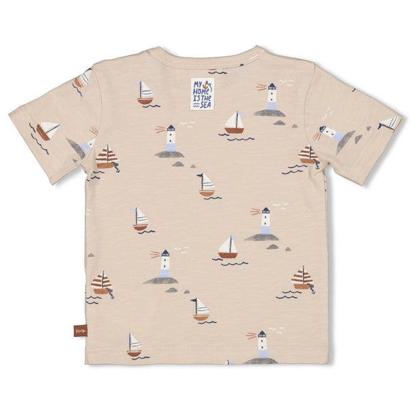 Feetje T-shirt AOP - Let's Sail Zand