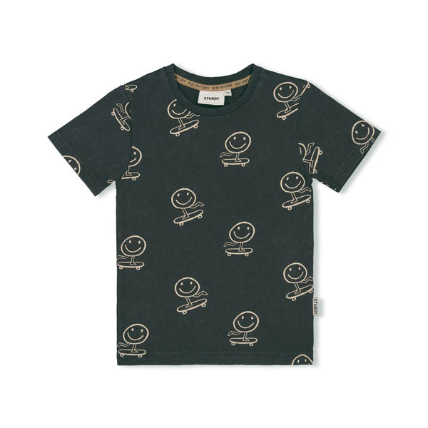 Sturdy T-shirt AOP Antraciet - Checkmate