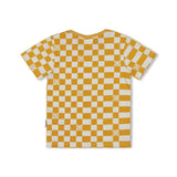 Sturdy T-shirt AOP Geel - Checkmate