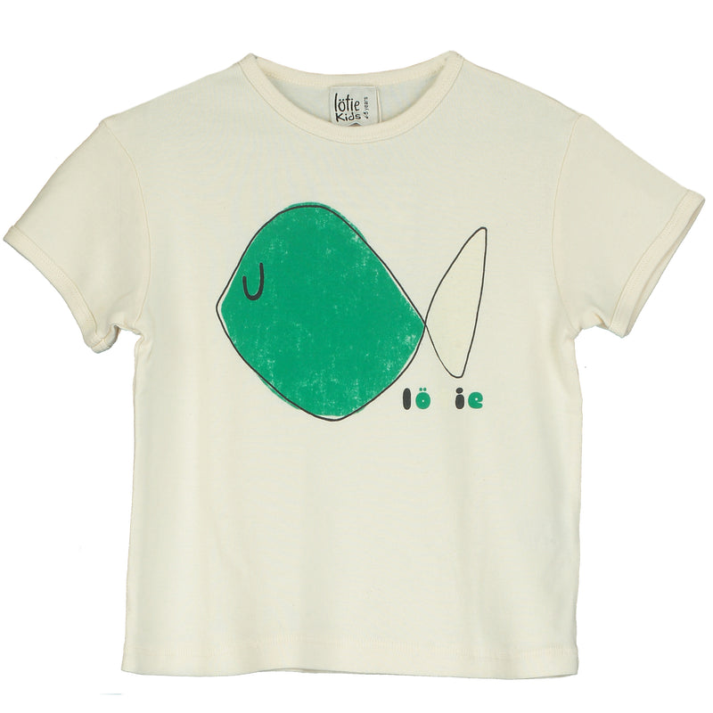 Lötiekids retro fit T-shirt candi fish off white