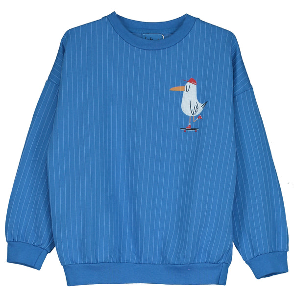 Lötiekids sweater skating seagull royal blue