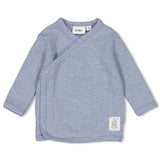 Feetje Overslagshirt rib Blauw melange - Farm Life