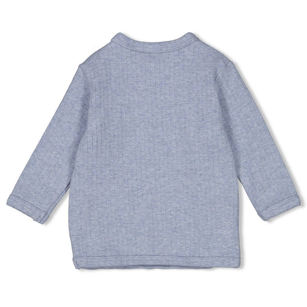 Feetje Overslagshirt rib Blauw melange - Farm Life