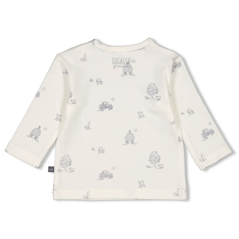 Feetje Longsleeve AOP Offwhite - Farm Life