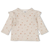 Feetje Overslagshirt AOP Offwhite melange - Sweet Poppy