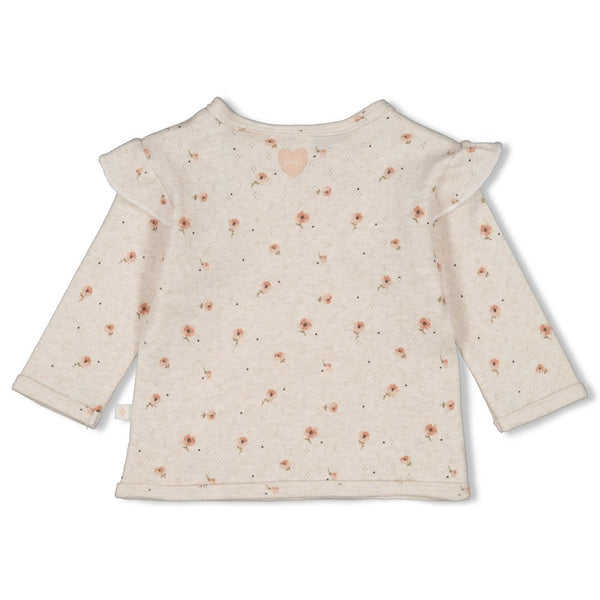 Feetje Overslagshirt AOP Offwhite melange - Sweet Poppy