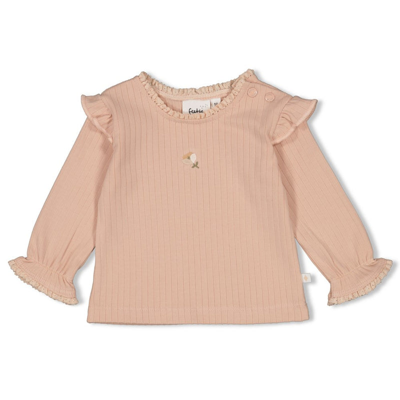 Feetje Longsleeve rib Roze - Sweet Poppy