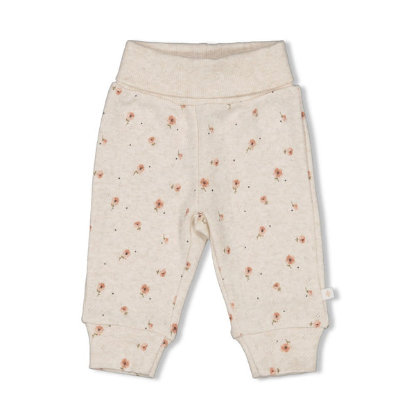 Feetje Broek AOP Offwhite melange - Sweet Poppy