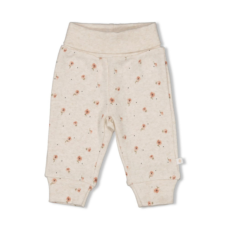 Feetje Broek AOP Offwhite melange - Sweet Poppy