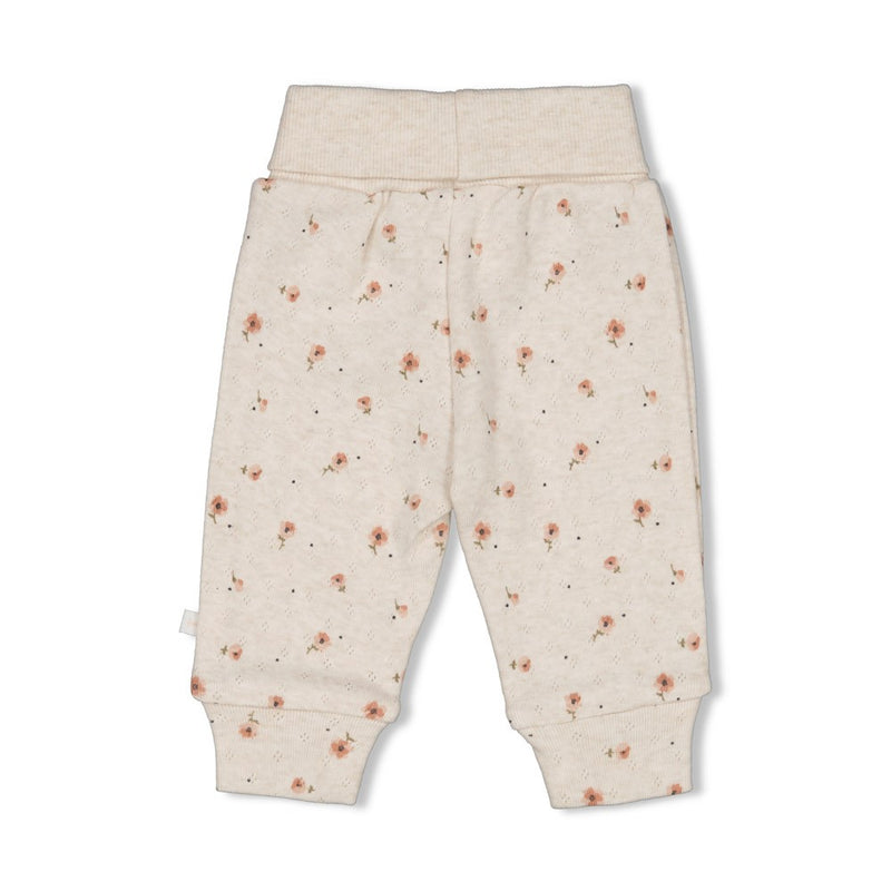 Feetje Broek AOP Offwhite melange - Sweet Poppy