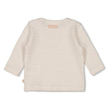 Feetje Longsleeve rib met streep Zand - Honey Bear