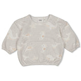 Feetje Sweater AOP oversized Grijs - Sea Sweeties