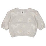 Feetje Sweater AOP oversized Grijs - Sea Sweeties