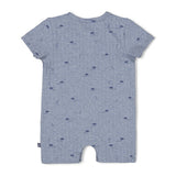 Feetje Kort pakje rib AOP Blauw melange - Blue Ocean