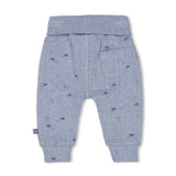 Feetje Broek rib AOP Blauw melange - Blue Ocean