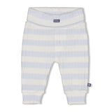Feetje Broek rib met streep Blauw - Blue Ocean
