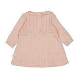 Feetje Jurk pointelle rib AOP l.Roze - Delicate Flower