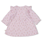 Feetje Jurk pointelle rib AOP Lila - Flower Ranch
