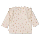 Feetje Longsleeve pointelle rib AOP Offwhite - Flower Ranch
