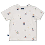 Feetje T-shirt AOP Offwhite - Seaside Hapiness
