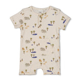 Feetje Kort pakje rib AOP Offwhite - Safari Savage