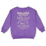 Jubel Sweater met backprint Paars - Rolling into Spring