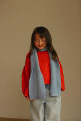 Hvid scarf Gustave light blue