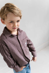 Jenest Scott shirt cherry bordeaux vintage rose