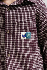 Jenest Scott shirt cherry bordeaux vintage rose