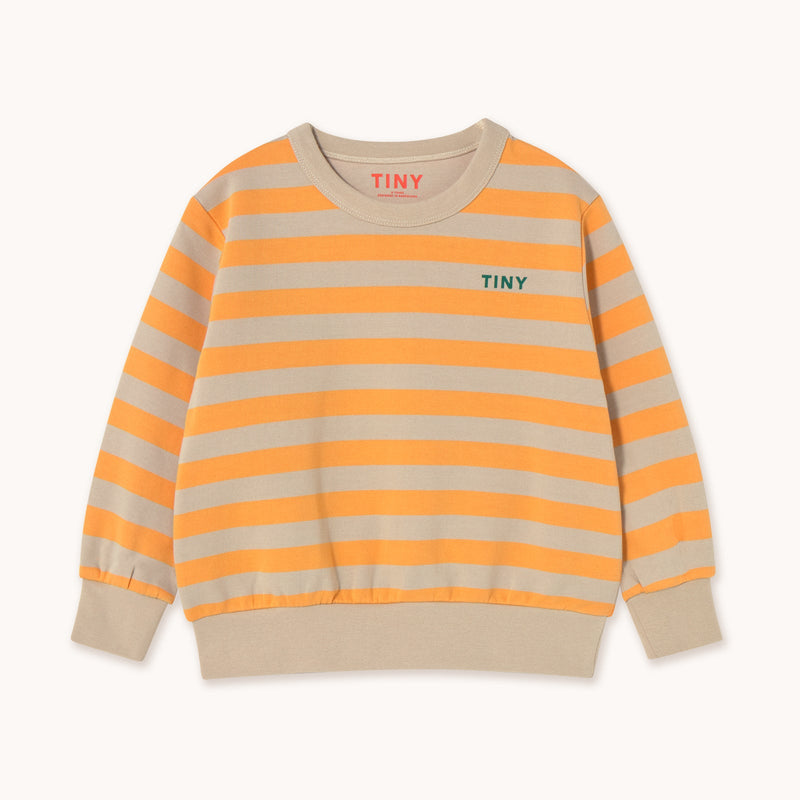 Tinycottons stripes sweatshirt orange/dark vanilla