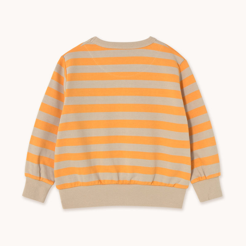 Tinycottons stripes sweatshirt orange/dark vanilla