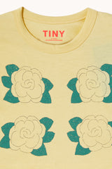 Tinycottons Yellow Flowers Graphic Crop Tee