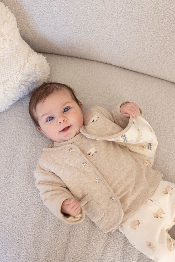 Feetje Broek AOP Creme - Sleepy Sheepy