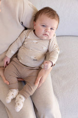 Feetje Broek Bruin melange - Sleepy Sheepy