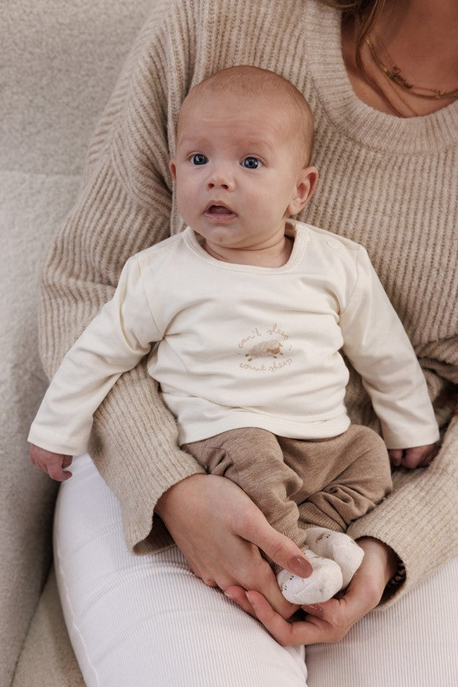 Feetje Broek Bruin melange - Sleepy Sheepy