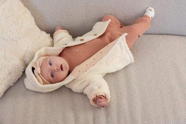 Feetje Longsleeve ajour rib Roze - Morning Sun