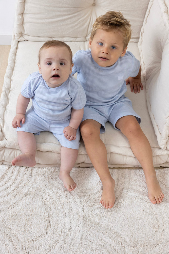 Feetje wafel Shortama babyblue - Summer Special