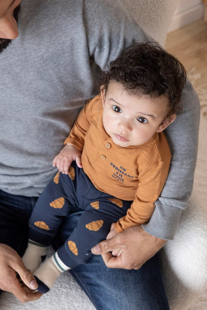 Feetje Broek AOP Marine - Club Croissant