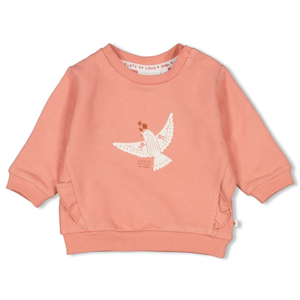 Feetje Sweater - Sending Love Terra Pink