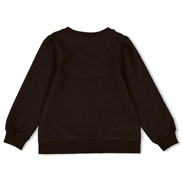 Jubel Sweater ruches - Color Me Panther Zwart