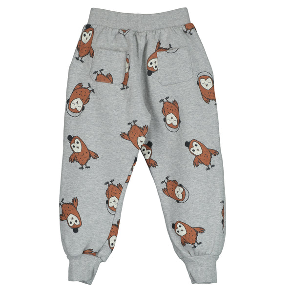 Lötiekids jogger pants owls grey melange