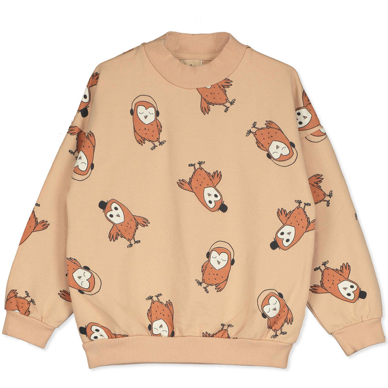 Lötiekids sweater owls ivory